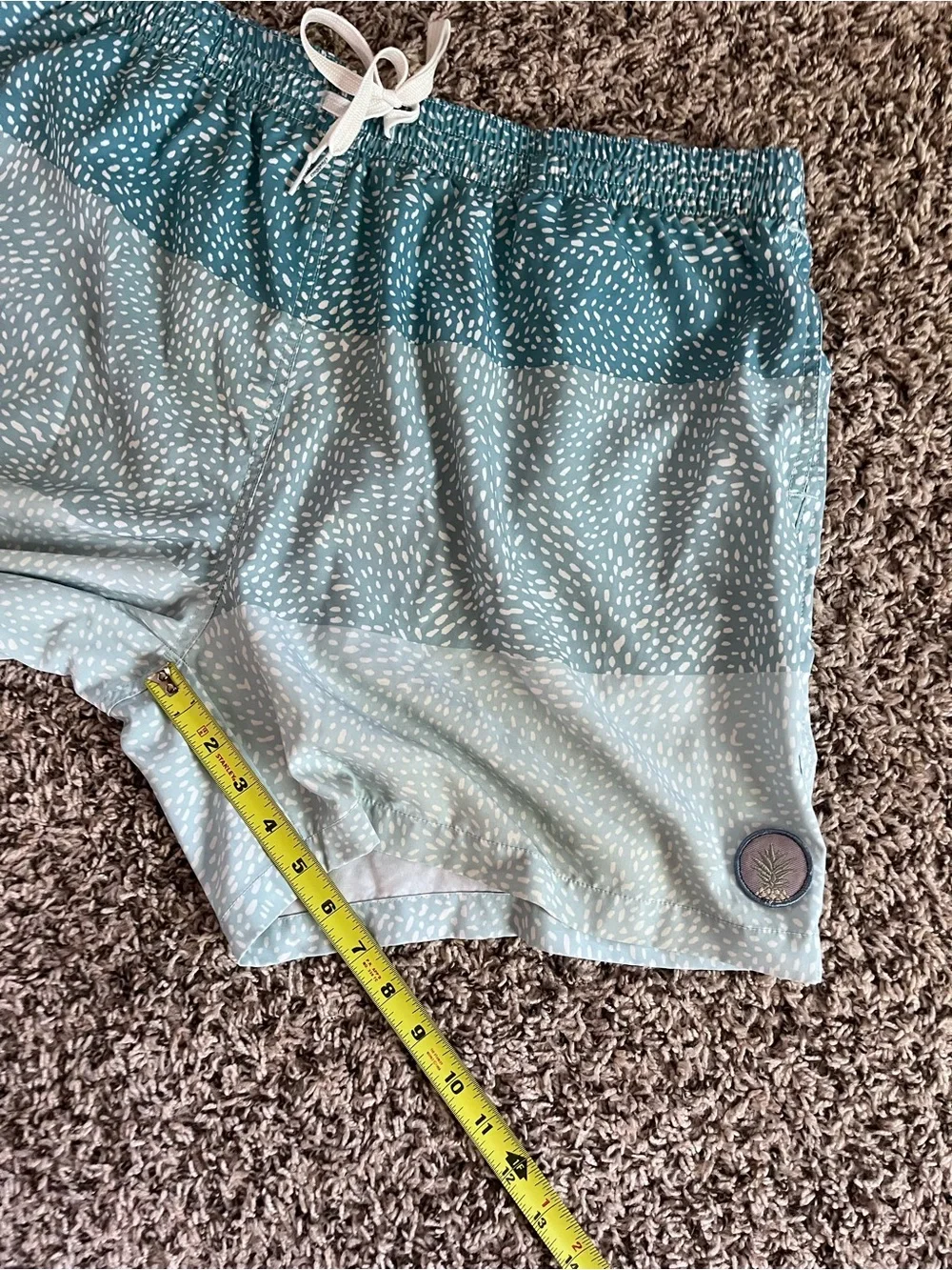 Chubbies Mens XXL Swim Trunks Blue Speckled Colorblock 5.5 Inseam Mesh Lining
